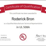 Roderick Bron UL Certificate